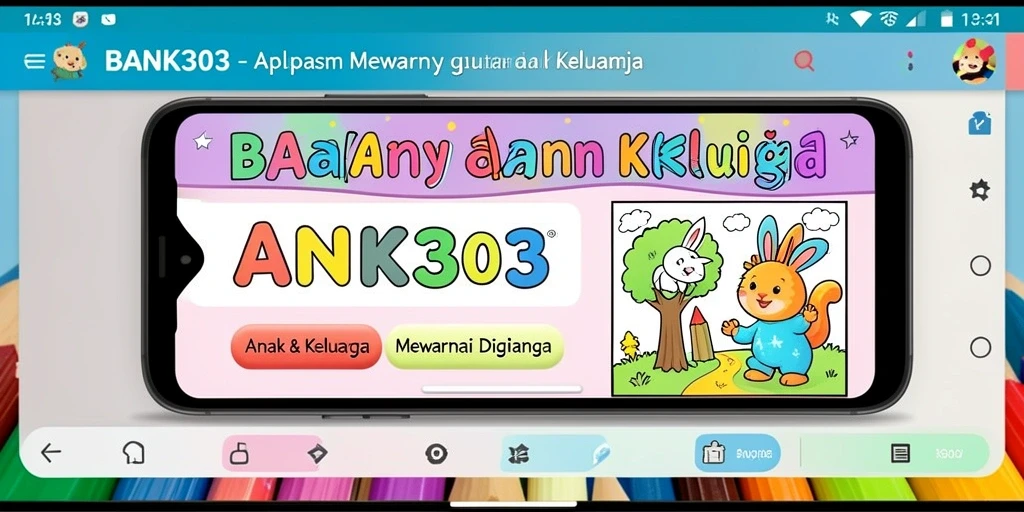 Antarmuka intuitif BANK303 dengan berbagai pilihan warna.