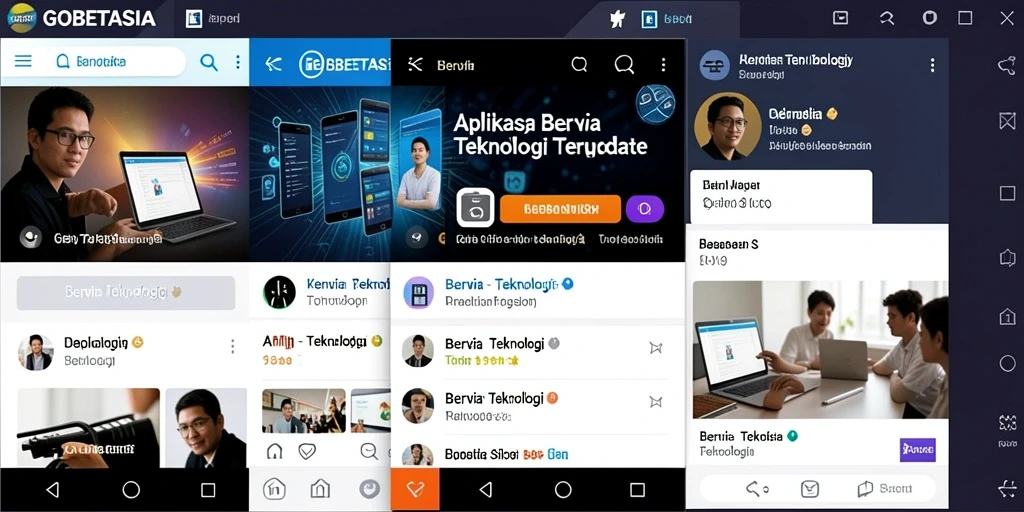 Tampilan antarmuka GOBETASIA yang user-friendly dan modern.