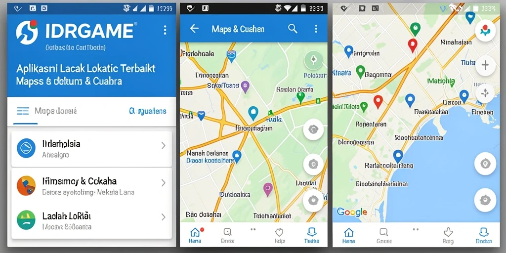 Antarmuka IDRGAME menunjukkan fitur Lacak Lokasi yang mudah digunakan.
