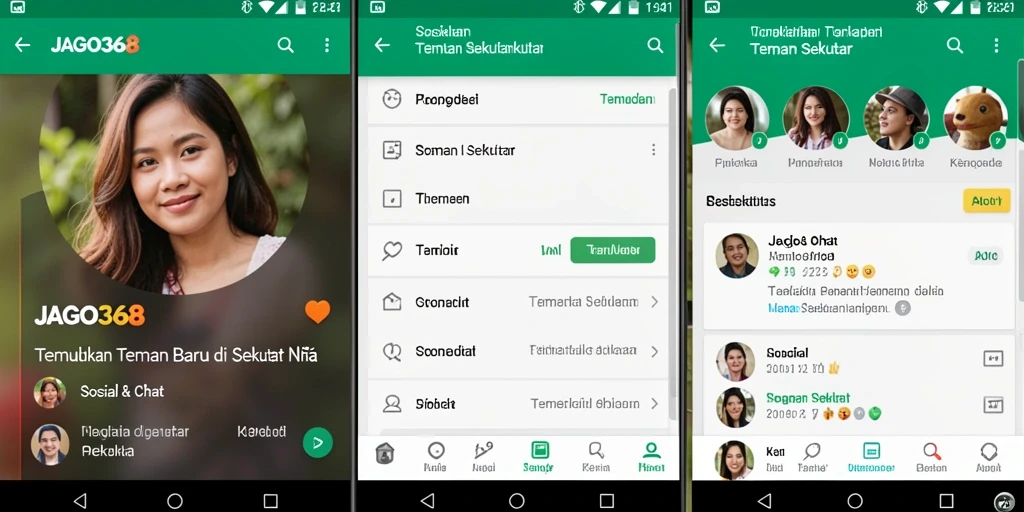 Screenshot utama JAGO368 memperlihatkan antarmuka pencarian teman yang intuitif.