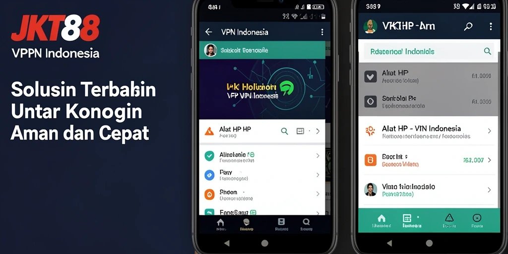 Antarmuka aplikasi JKT88 yang sederhana dan fungsional untuk pengguna VPN.