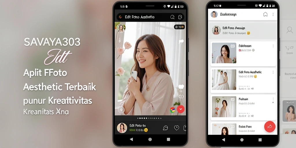 Antarmuka aplikasi Edit Foto Aesthetic yang menarik dan fungsional.