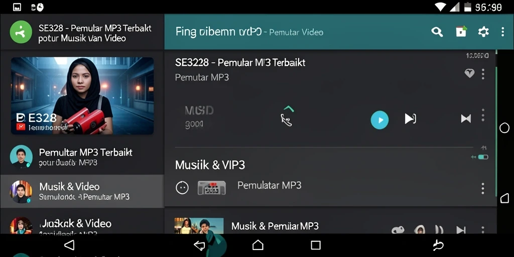 Antarmuka bersih dan fitur Pemutar MP3 yang intuitif.