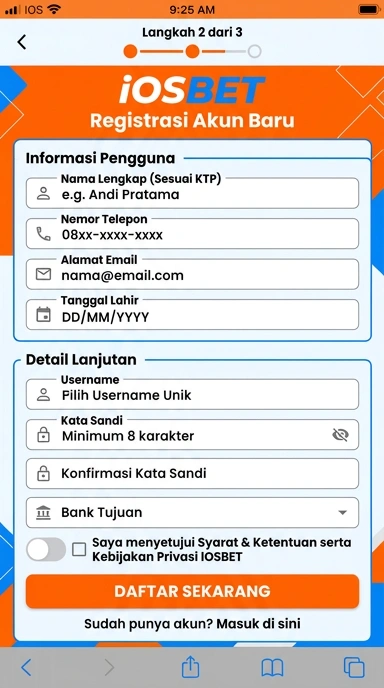 Buat Akun Baru iosbet di Android Indonesia